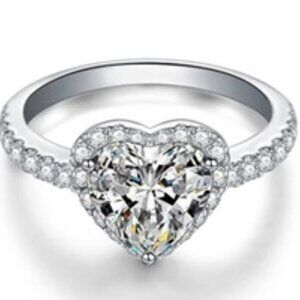 🔥Hollow Gemstone Zircon Thin Sweet Vintage Heart CZ Ring for Women,MARR9118